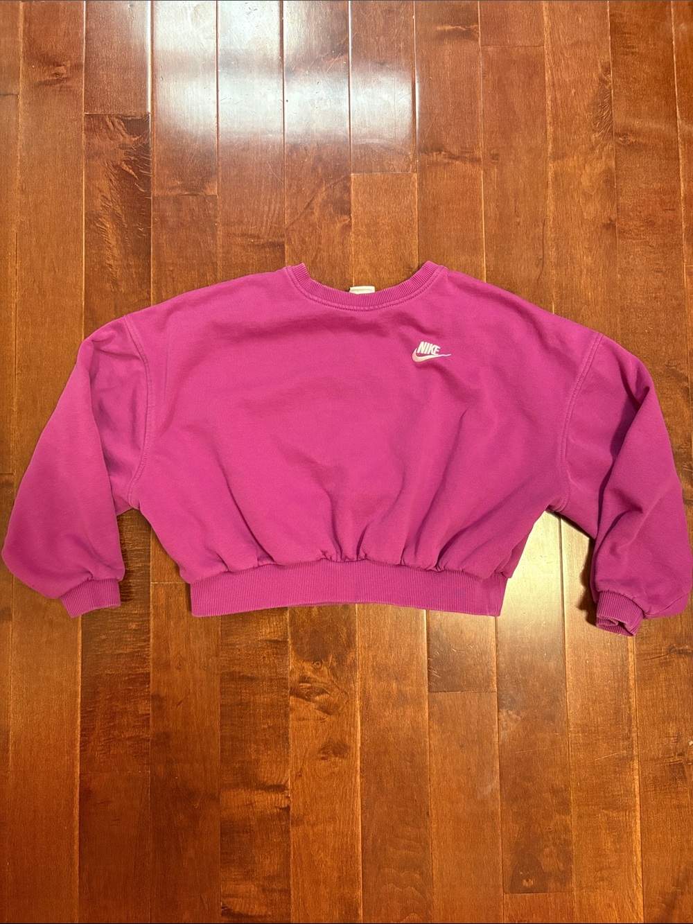 Nike Purple Cropped Crew Sweatshirt Size Large